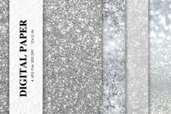 silver glitter Background Wallpaper Sparkles Digital Paper_2 Product Image 1