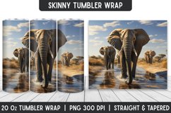 Elephant Tumbler Wrap | Sublimation Tumbler | Tumblers Product Image 1