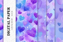 Heart Pattern Valentines Background Wallpaper Digital Paper Product Image 1