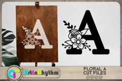 Floral letter A svg cut file / Botanical alphabet SVG Product Image 2