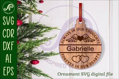 Always in our thoughts memorial Christmas Ornament SVG laser Product Image 1