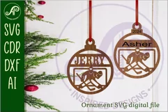 Hockey goalie Christmas Ornament SVG laser cut Product Image 1