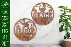 Geese themed Newborn Baby stats, Birth plaque, name Product Image 1