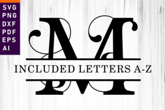 Monogram Flourish Split Letters SVG Bundle Cut Files Product Image 14