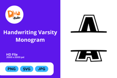 Handwriting Varsity Monogram Product Image 1