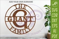 Monogram Family Letter G Name Sign SVG Product Image 1