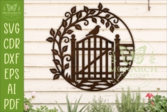 Secret Garden Gate SVG | Cottagecore Garden Wall Sign Product Image 1