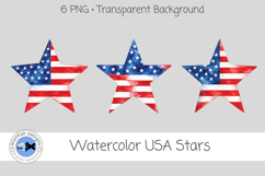 USA Watercolor PNG Stars 1 Product Image 3