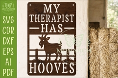 My Therapist Has Hooves Goat Wall Sign SVG | Funny Product Image 1