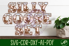 Goose themed alphabet letter set. 2 layer 52 letters. Product Image 1
