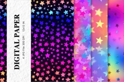 Star Background Party Decor Digital Paper Backdrop Wallpaper Product Image 1