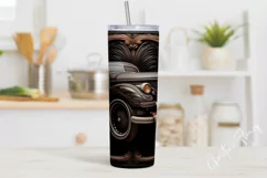 3D Engraved Vintage Car Tumbler Wrap PNG Product Image 3