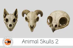 Animal Skulls 2| Gothic Animal Skull PNG Clipart Product Image 2