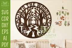 Into The Woods Woodland Wall Sign SVG, Cottagecore Forest Product Image 1