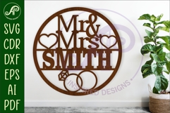 Mr and Mrs personalized wall art sign wedding wall sign Product Image 1