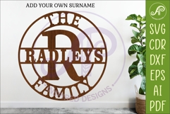 Monogram Family Letter R Name Sign SVG Product Image 1