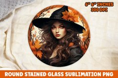 Halloween Round Sublimation| Witch | Halloween Sublimation Product Image 1
