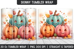 Halloween Pumpkin Tumbler Wrap | Sublimation | Tumblers Product Image 1