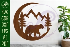 Crescent Moon Bear animal wall sign Product Image 1