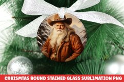 Christmas Round Ornament PNG | Christmas Sublimation | Santa Product Image 1