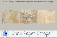 Junk Paper PNG Scraps 1 Product Image 2