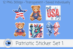 Patriotic Sticker PNG Set, Americana Clipart Product Image 2