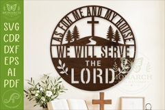 As For Me And My House Christian Wall Sign SVG Laser Cut Product Image 1