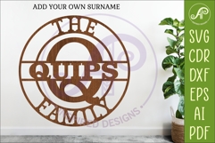 Monogram Family Letter Q Name Sign SVG Product Image 1