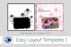 Easy Layout Templates 1 | Floral Scrapbook PSDs Product Image 2