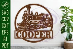 Steam Train name sign design for laser cutting Product Image 1