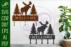 Moose Key holder designs for wood and metal Product Image 1