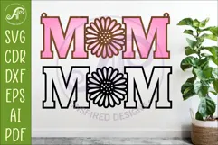 Daisy MOM SVG, Laser Cut Mom Sign, Mother’s Day Hanging Product Image 1