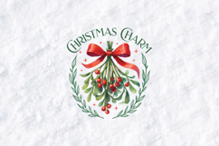 Christmas Charm Wreath Holiday T-Shirt Design SVG Product Image 3