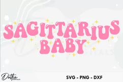 Sagittarius Baby SVG DXF PNG Zodiac Star Sign Product Image 1