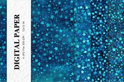 Blue glitter Background Wallpaper Sparkles Digital Paper_2 Product Image 1