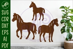 Horse silhouette laser cut outs SVG file Product Image 1