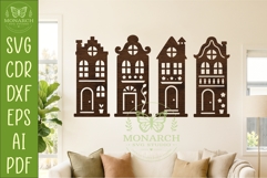 Fairy Village SVG . Fantasy house silhouettes 4 Product Image 1