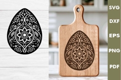 Easter Egg engraved SVG, Spring Laser file, Cutting board Product Image 1