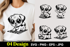 Puppy On Rug SVG PNG Product Image 1
