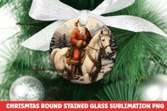 Christmas Round Ornament PNG | Christmas Sublimation | Santa Product Image 1