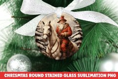 Christmas Round Ornament PNG | Christmas Sublimation | Santa Product Image 1