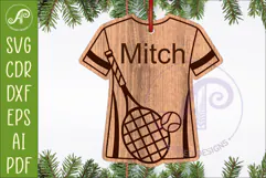 Tennis Shirt Christmas Ornament SVG laser cut Product Image 1