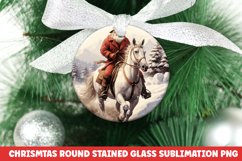 Christmas Round Ornament PNG | Christmas Sublimation | Santa Product Image 1
