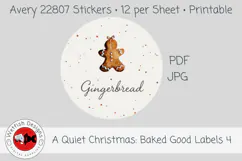 Christmas Baked Goods Printable Labels 4 Product Image 1