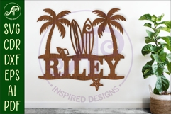 Surfers beach name sign svg laser cut file Product Image 1
