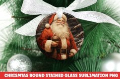 Christmas Round Ornament PNG | Christmas Sublimation | Santa Product Image 1