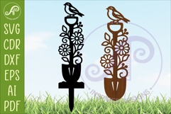 Robin Garden Shovel Wall Art &amp; Garden Stake SVG Product Image 1