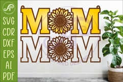 Sunflower MOM SVG, Laser Cut Mom Sign, Mother’s Day Hanging Product Image 1