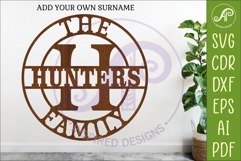 Monogram Family Letter H Name Sign SVG Product Image 1