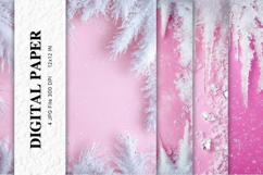 Pink Snowflake Seamless Pattern Christmas Background Gift Product Image 1